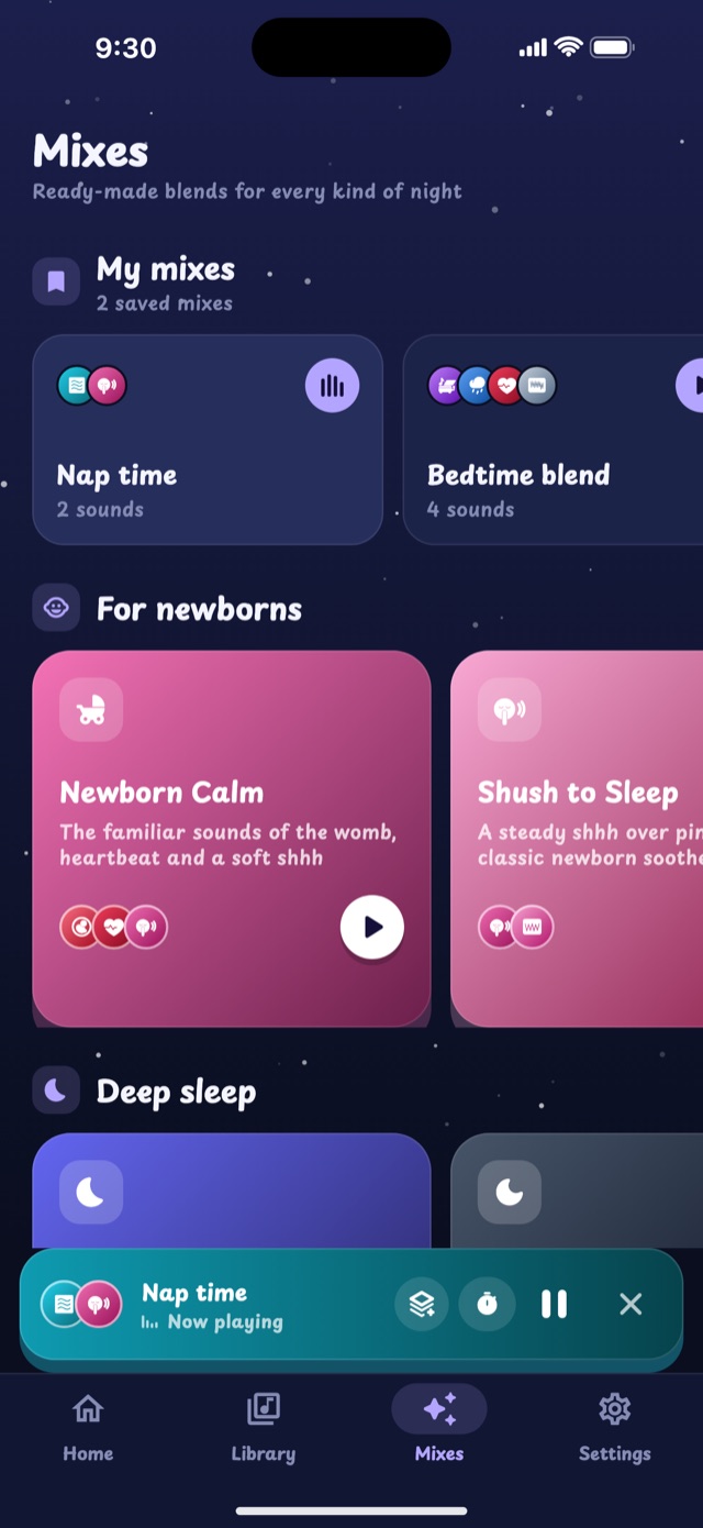 Lullaby ready-made mixes