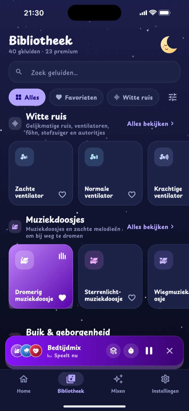 Geluidenbibliotheek van Lullaby