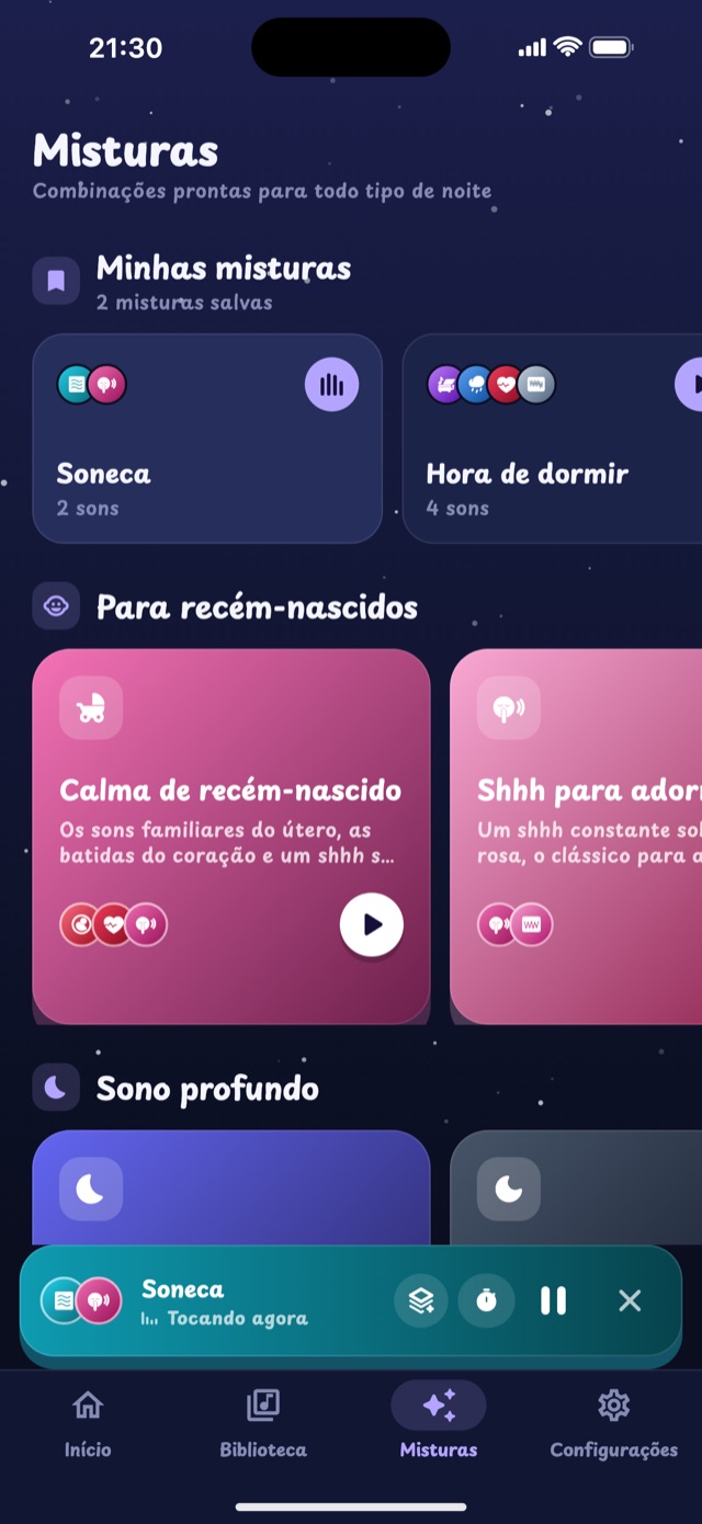 Misturas prontas do Lullaby